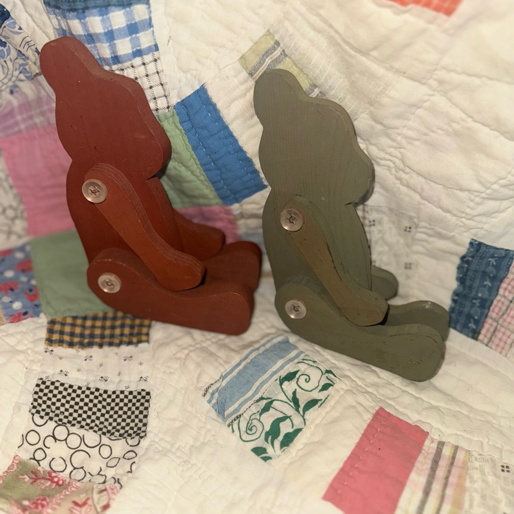 Wooden Teddy Bear Shelf Sitter Decor